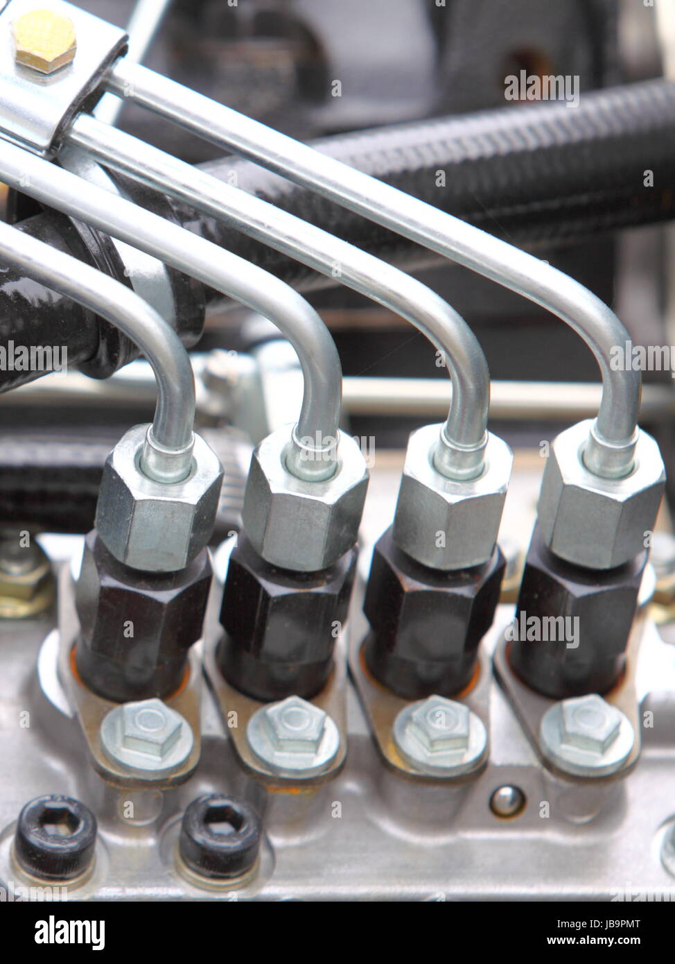 Impianto di alimentazione del gasolio, pulire il blocco motore, motore  diesel dettaglio Foto stock - Alamy