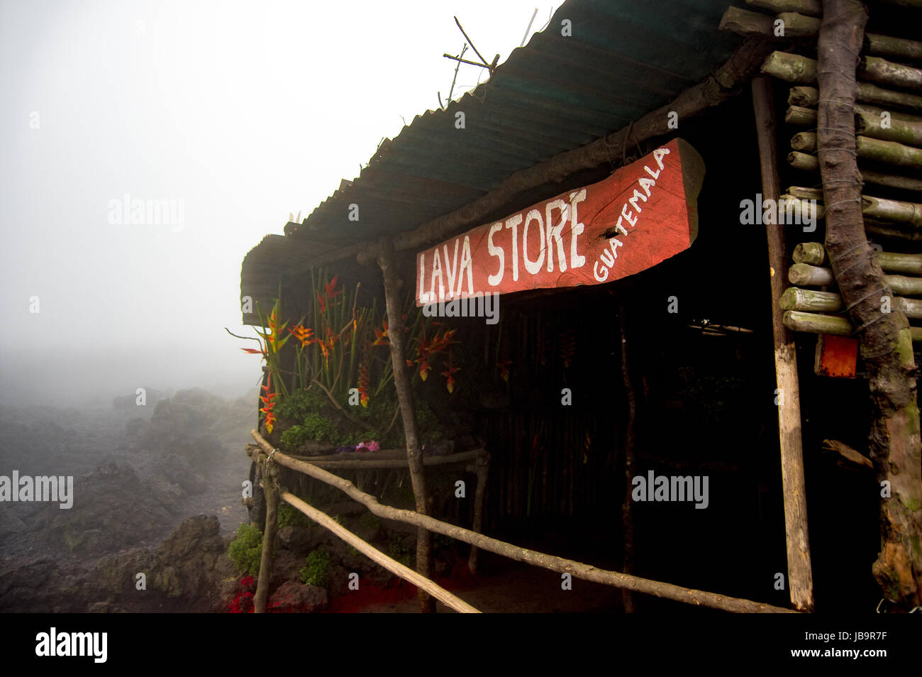 Il deposito di lava del vulcano Pacaya in Guatemala Foto Stock