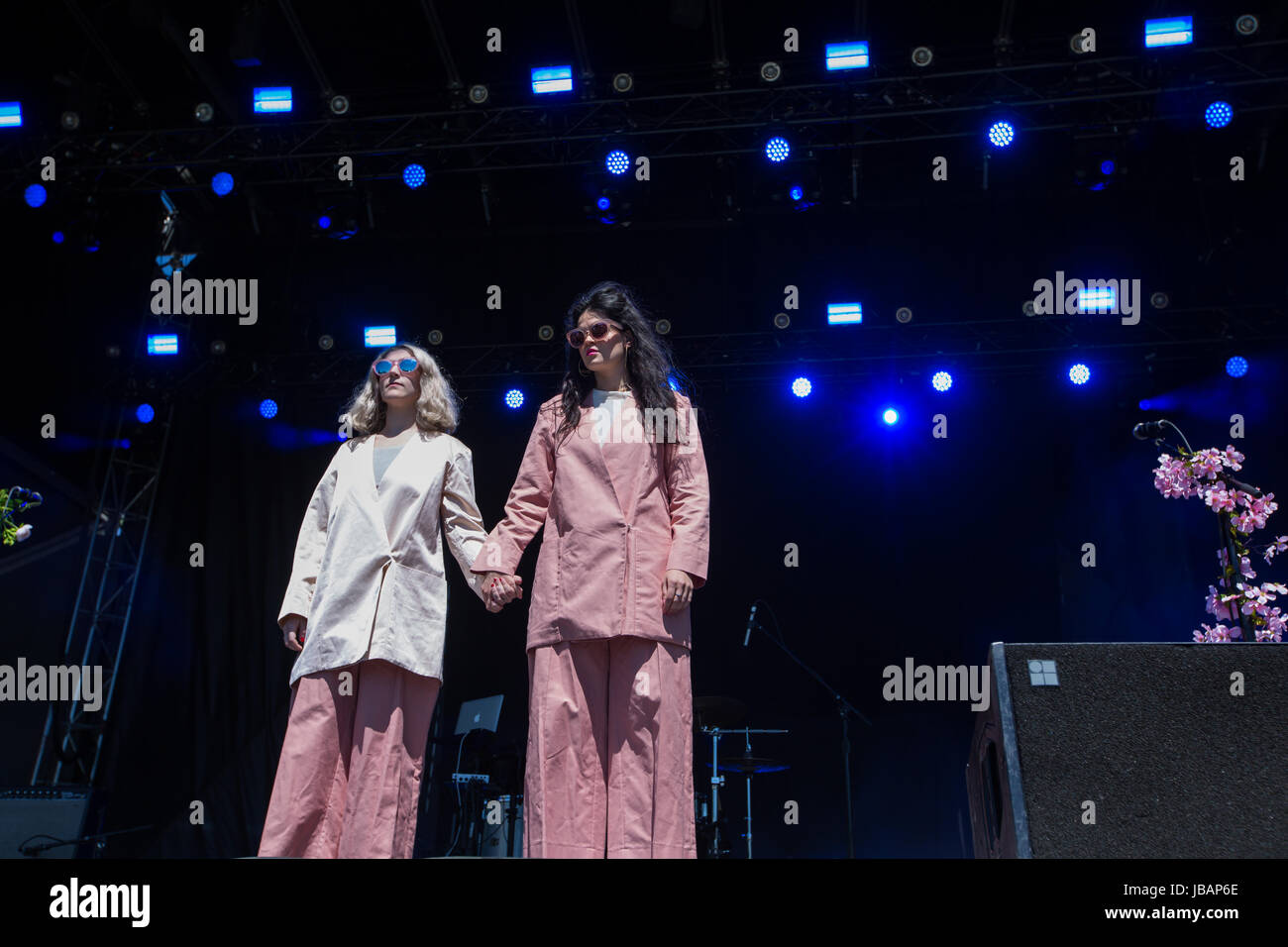 Cappotti in scena al Field Trip Music & Arts Festival 2017 di Toronto, Canada Foto Stock
