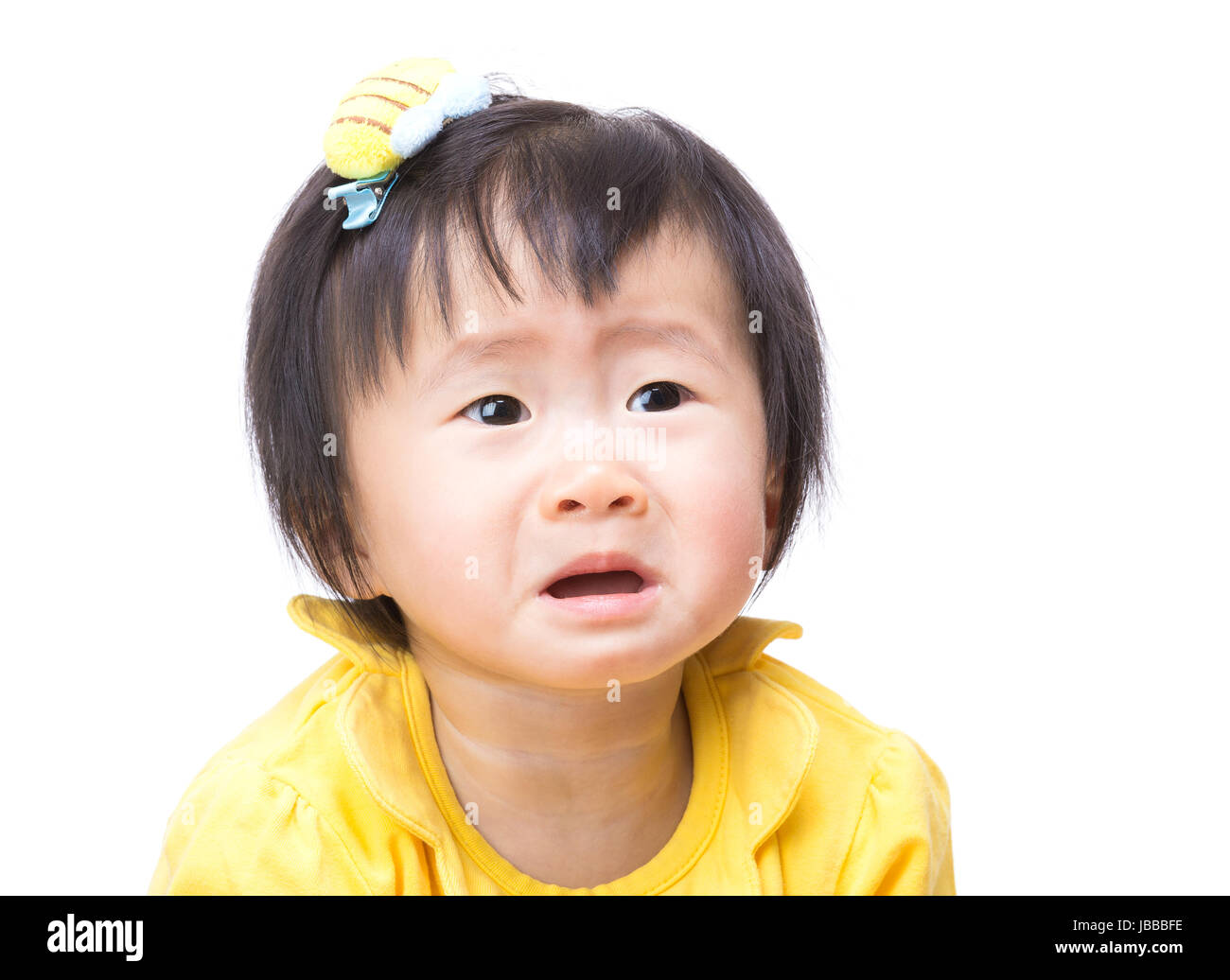 Asia bambina piangere Foto Stock