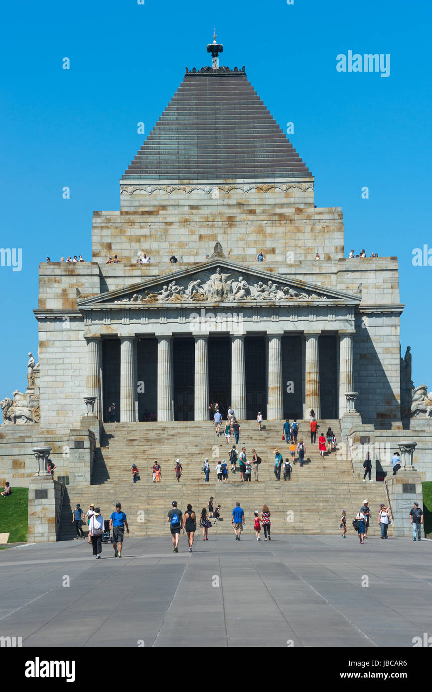 Tempio della Rimembranza Melbourne Victoria Australia. Foto Stock