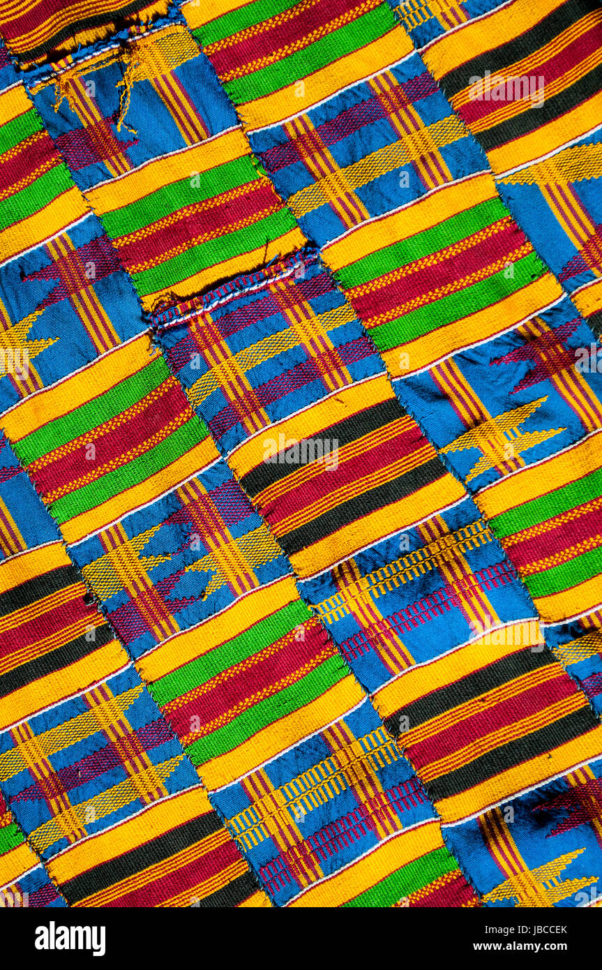 Il tessuto Kente dal Ghana in studio di impostazione Foto Stock