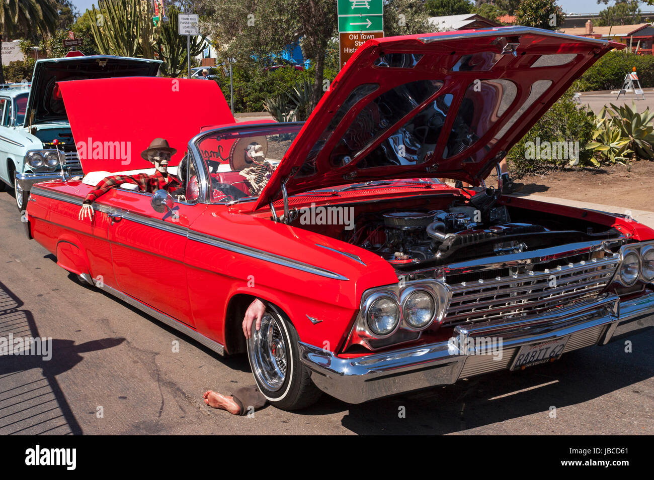 Mostra di vecchie auto a San Diego, California Foto Stock
