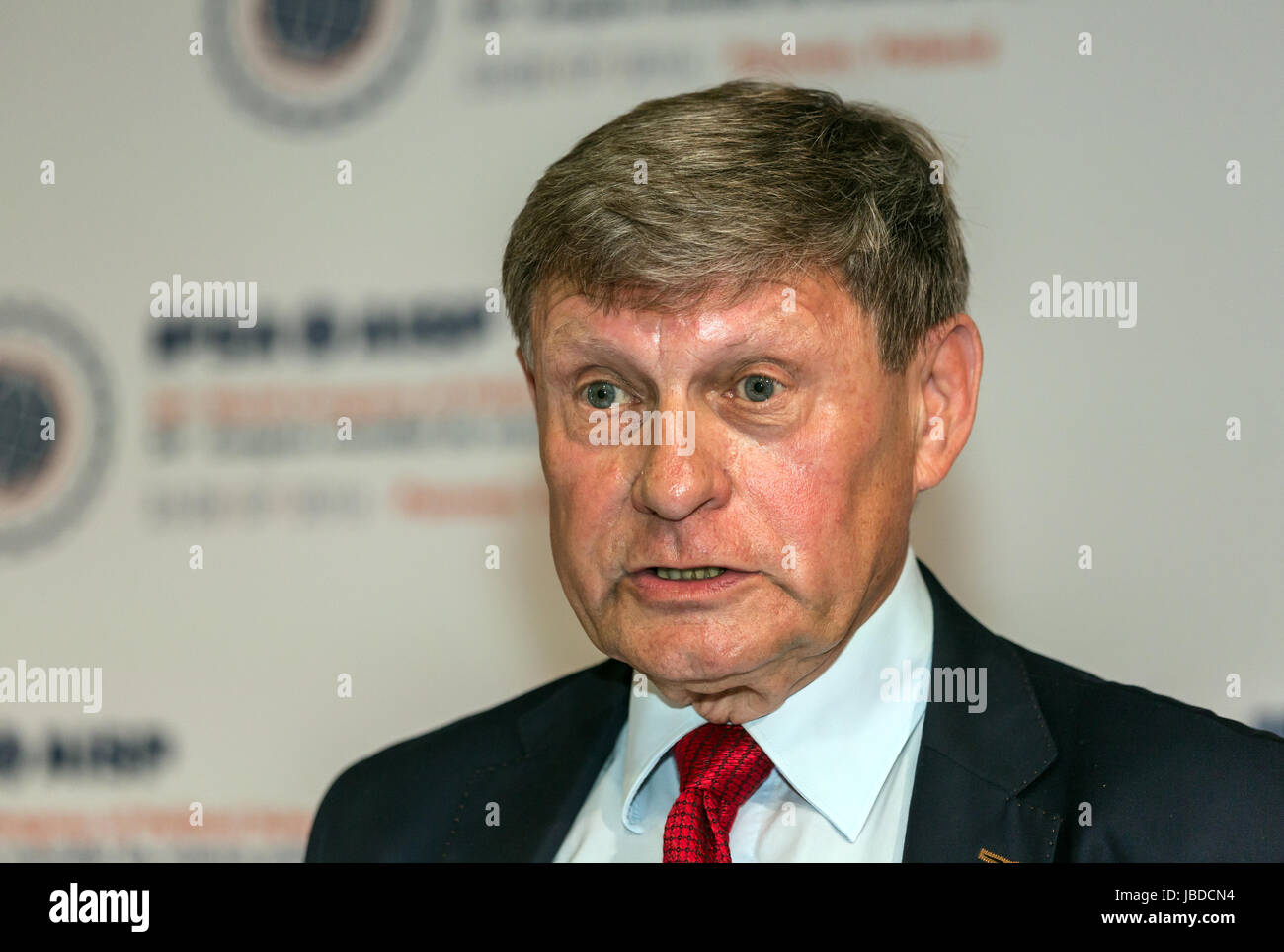 Poznan, Polonia, Leszek Balcerowicz, professore di economia e politica liberale Foto Stock