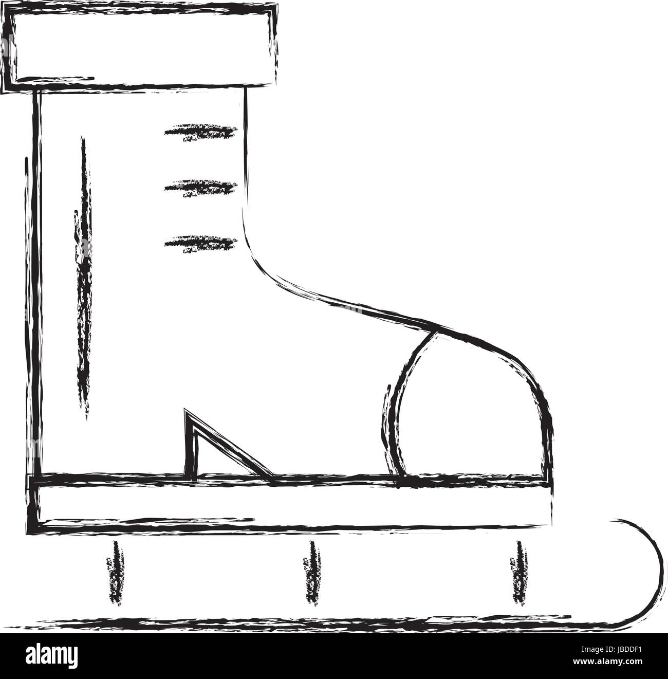 Schizzo disegnare pattino da ghiaccio cartoon Immagine e Vettoriale - Alamy