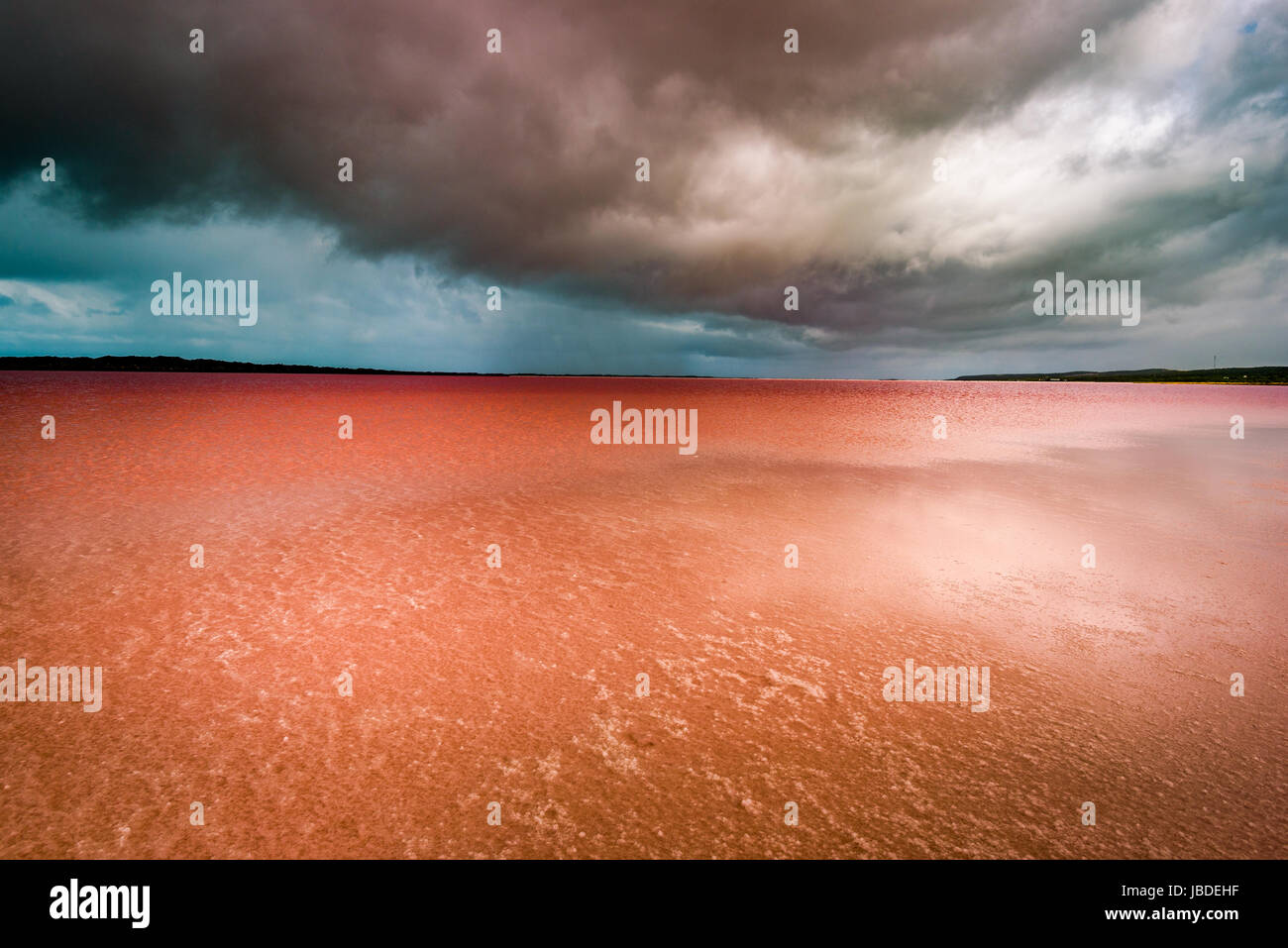 Lago rosa della laguna Hutt, Australia occidentale Foto Stock