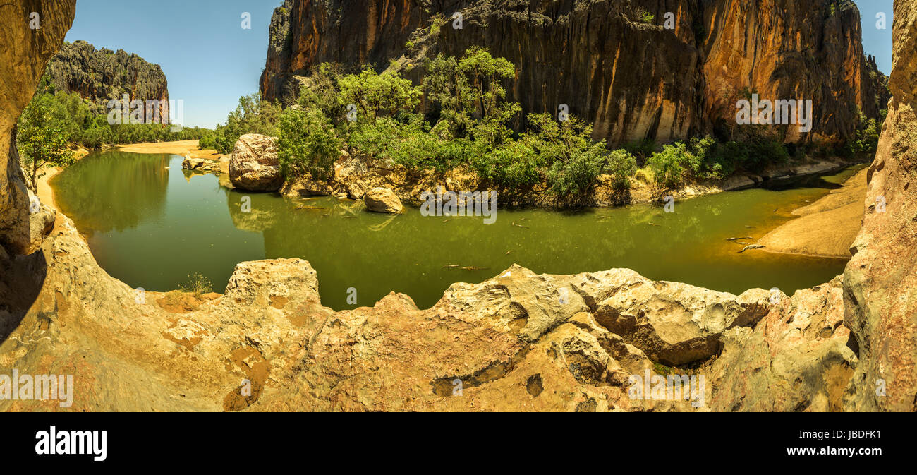 Windjana Gorge a Kimberley, Australia occidentale Foto Stock