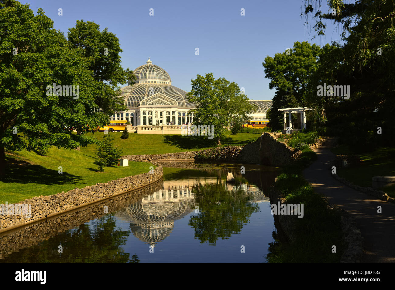 I visitatori di como zoo e il conservatorio di st. Paul, mn Foto Stock