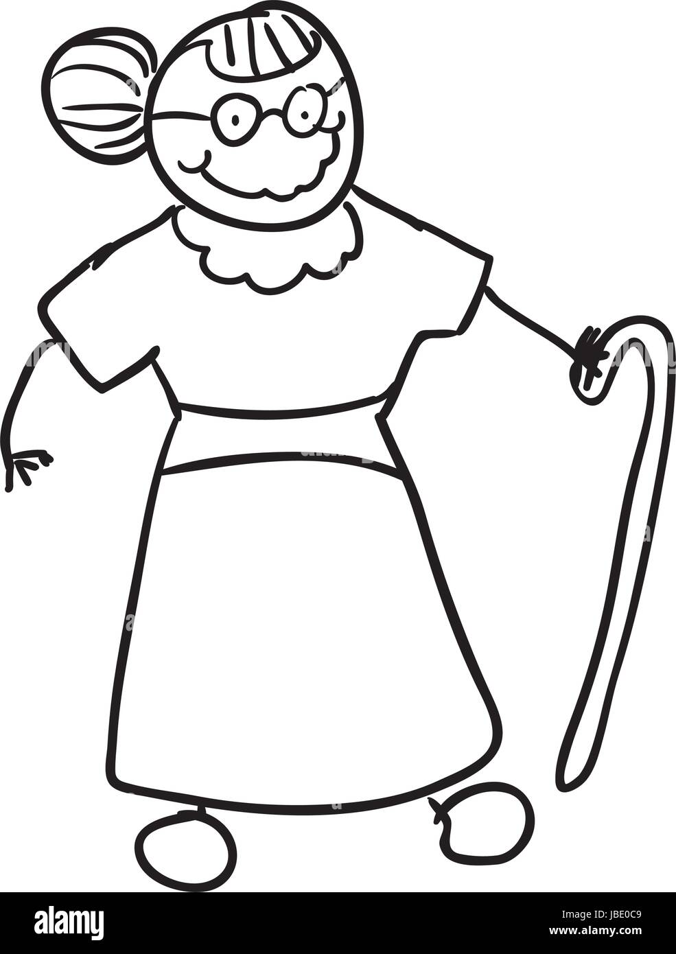 Nonno doodle disegnare Immagine e Vettoriale - Alamy