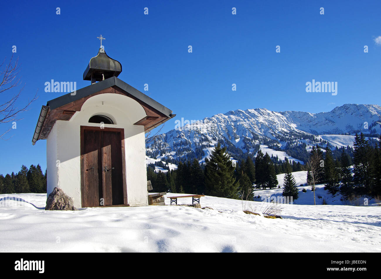 Cappella in Oberjoch Allgau Baviera, Germania Foto Stock