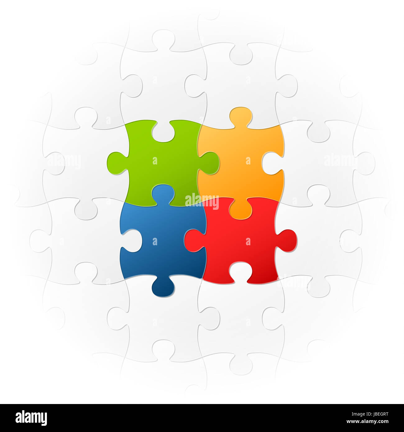 Puzzle - il lavoro di squadra Foto Stock