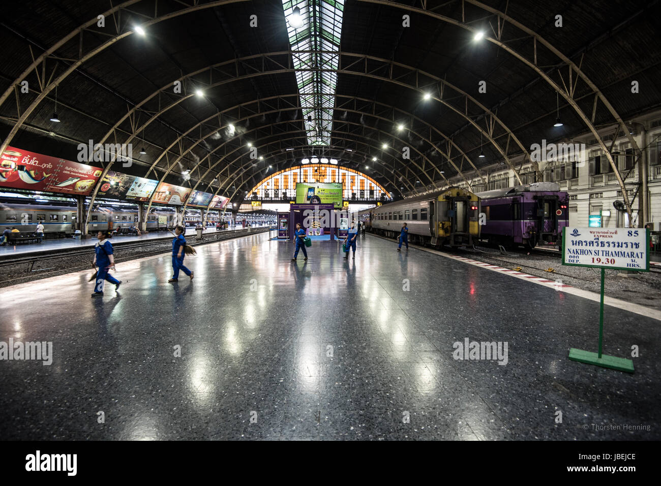 Vecchio mainstation in Bangkok Hua Lamphong Foto Stock