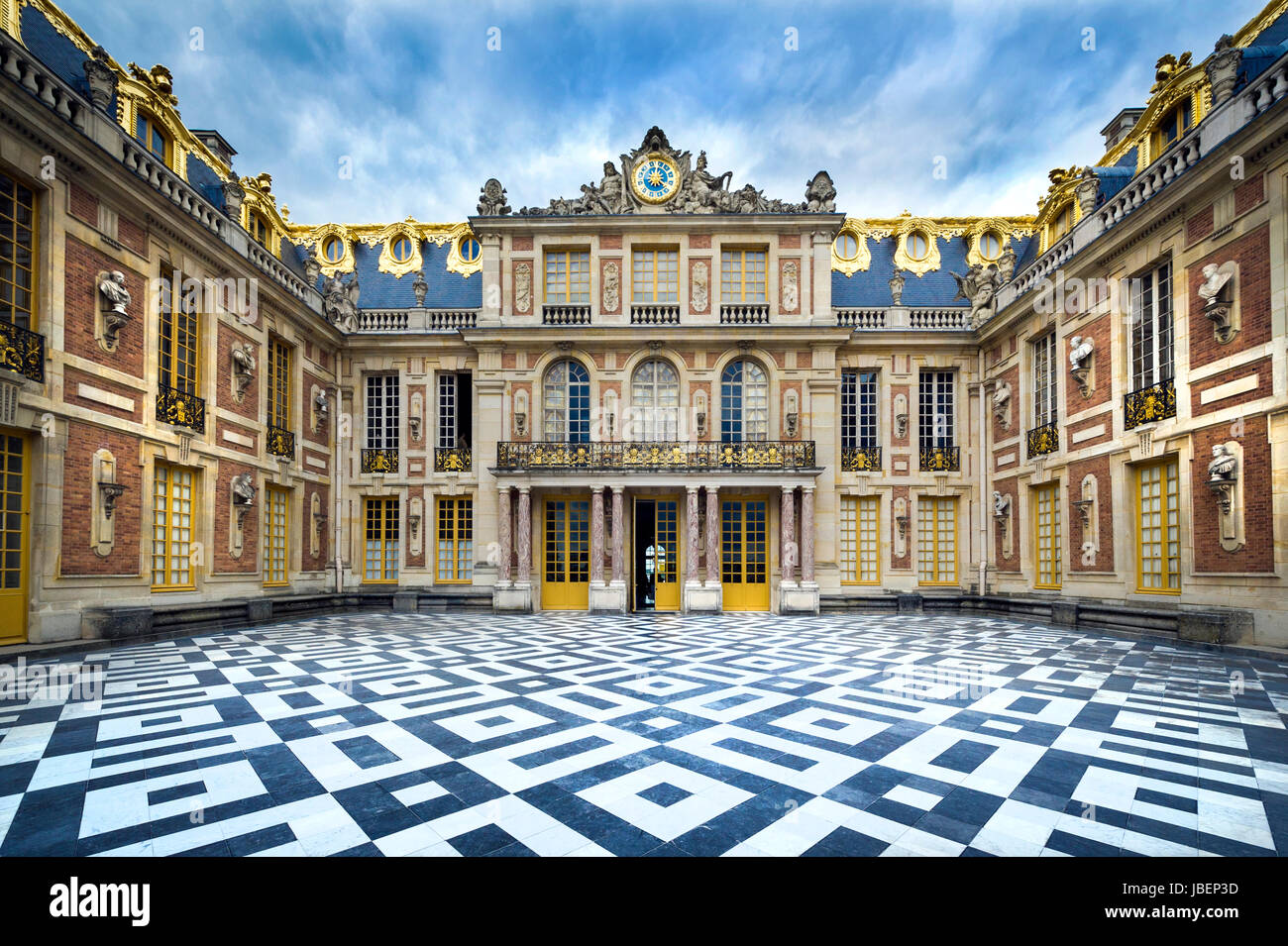 Il Palazzo di Versailles e facciata Foto Stock