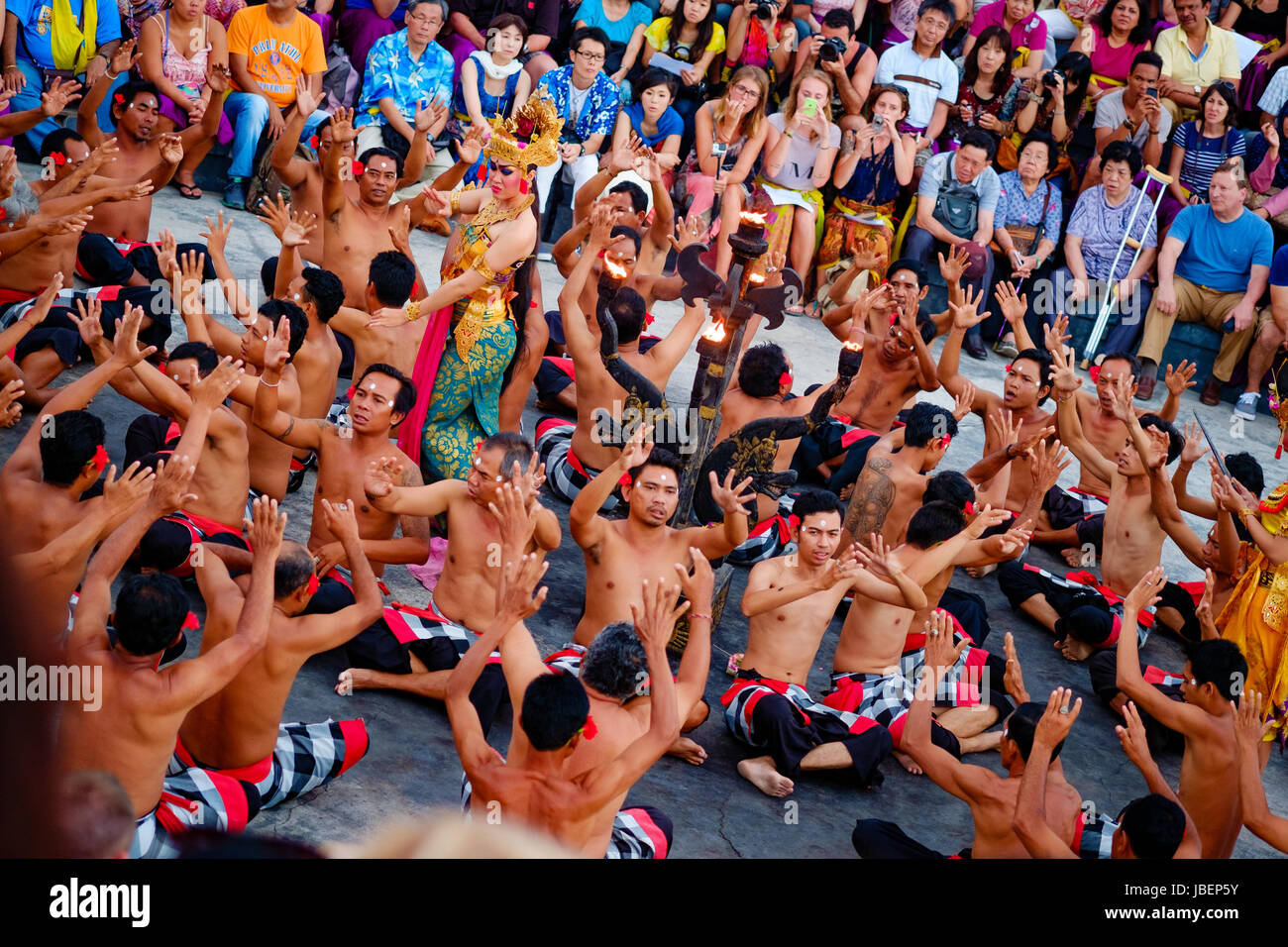 Bali tradizionale danza Kecak Foto Stock