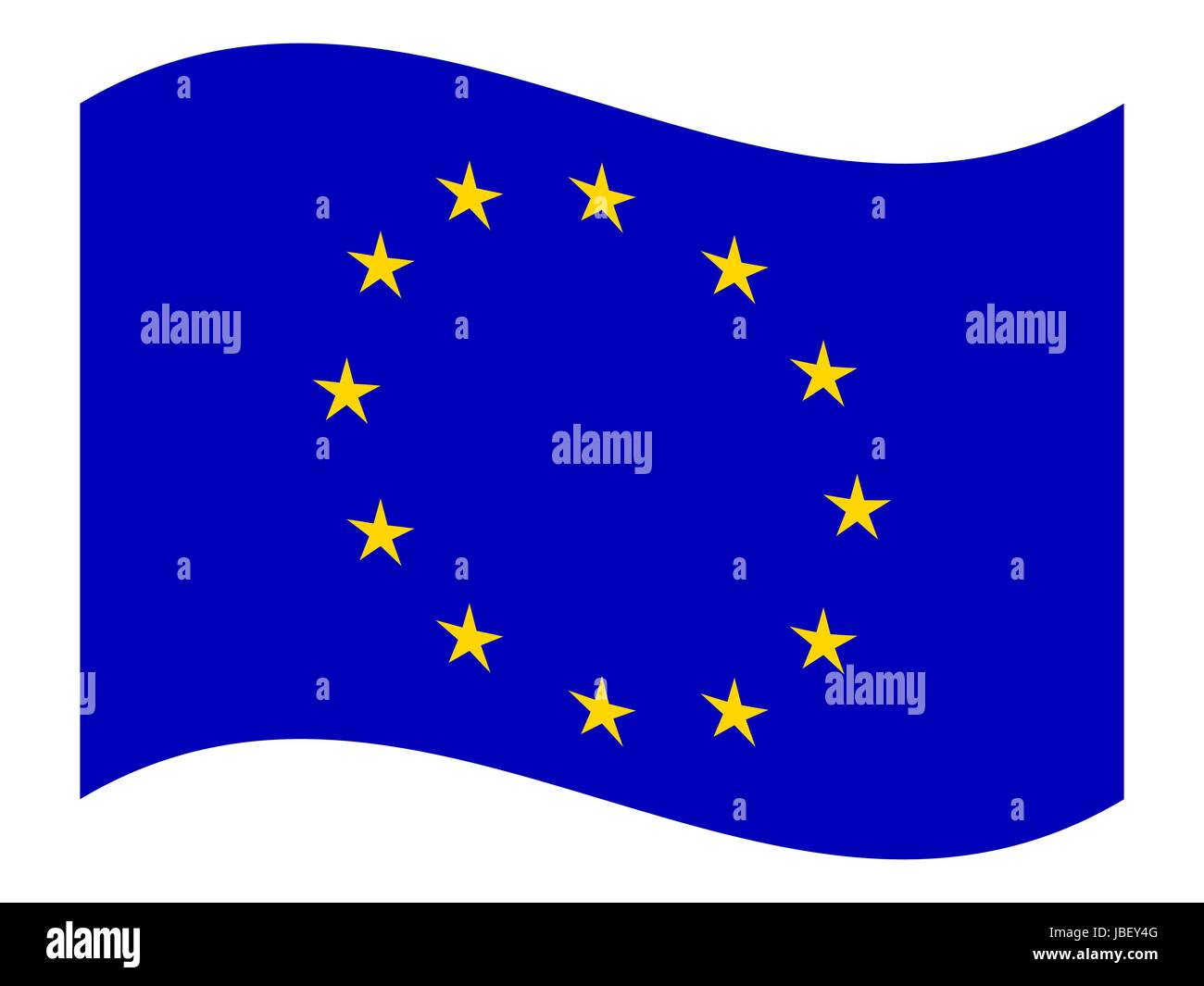 Bandiera dell'Unione europea, il vettore. Illustrazione Vettoriale