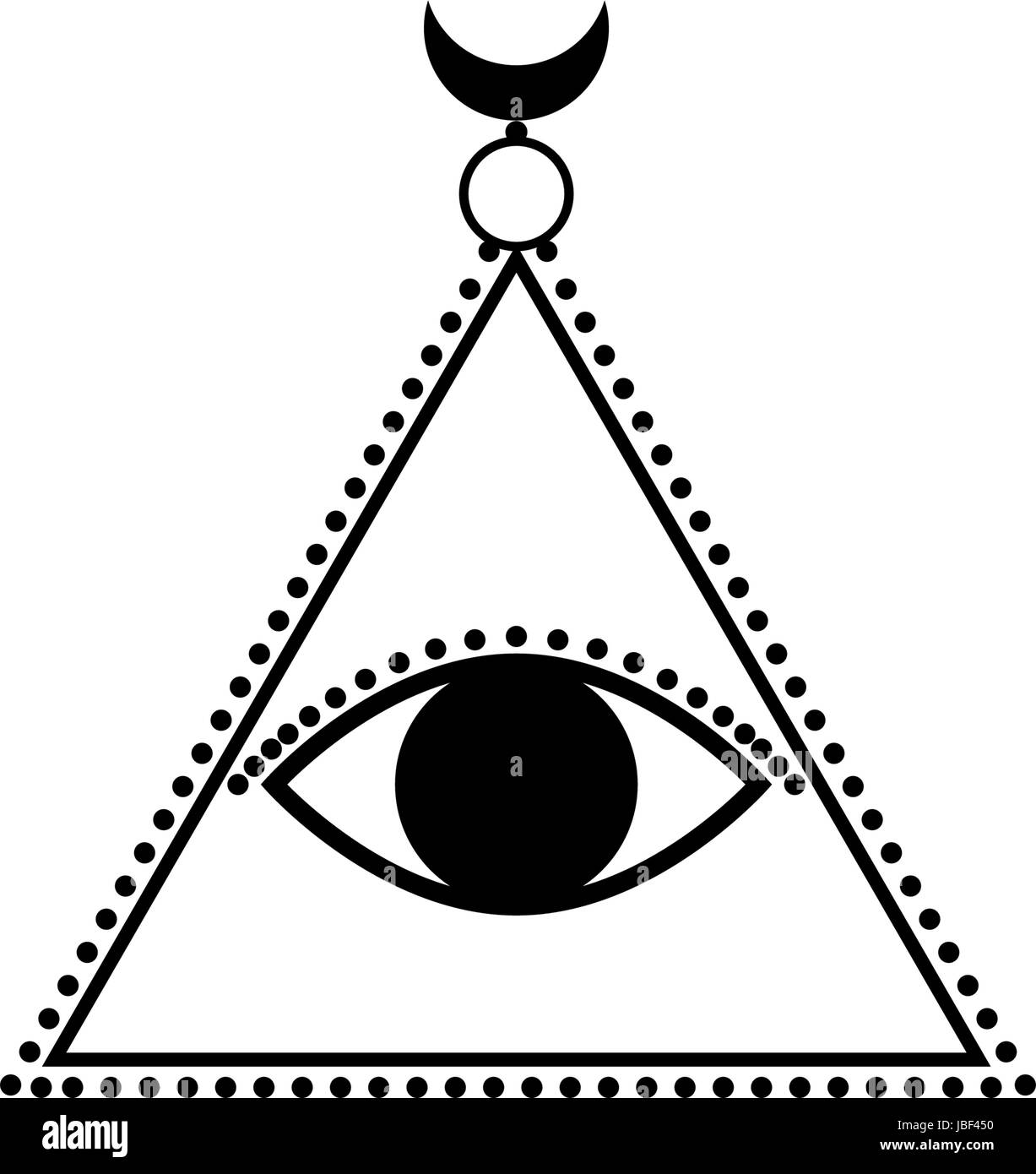 Geometria Sacra forme. Totem magico. Alchimia, religione, filosofia hipster elementi e logo Illustrazione Vettoriale