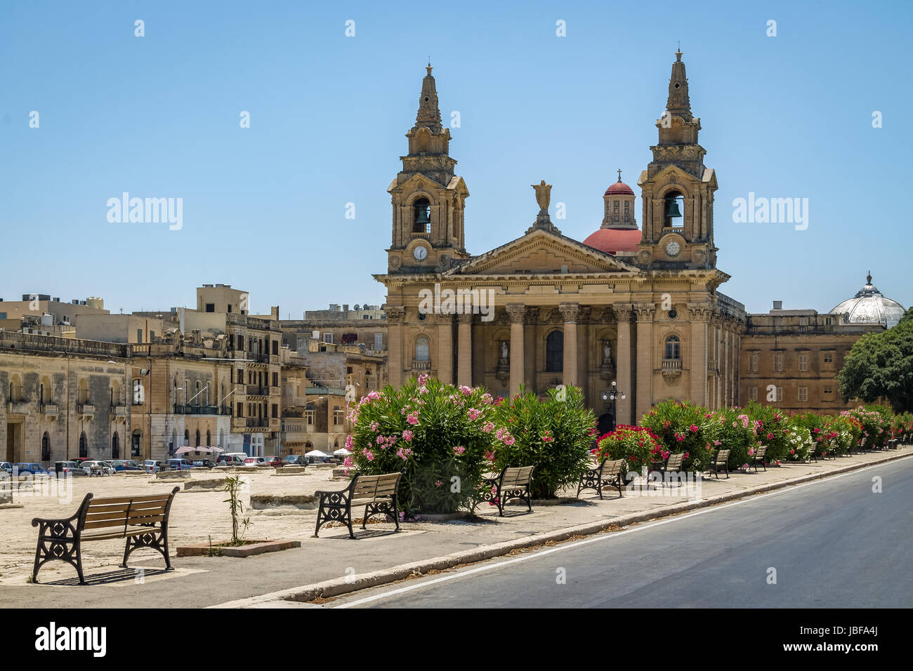 San Publio Chiesa a Floriana - Valletta, Malta Foto Stock