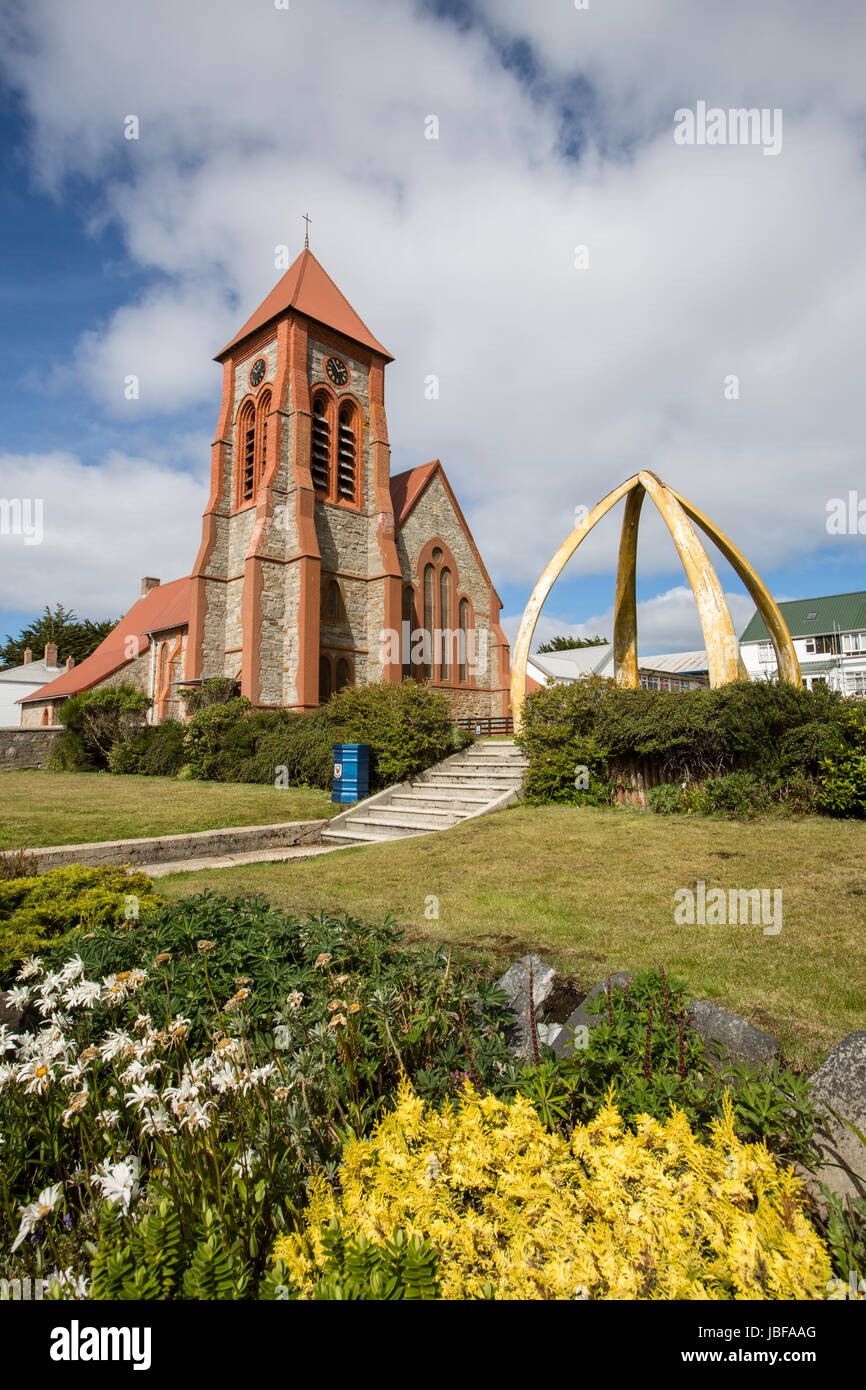 La cattedrale di Christ Church a Port Stanley nelle isole Falkland Foto Stock