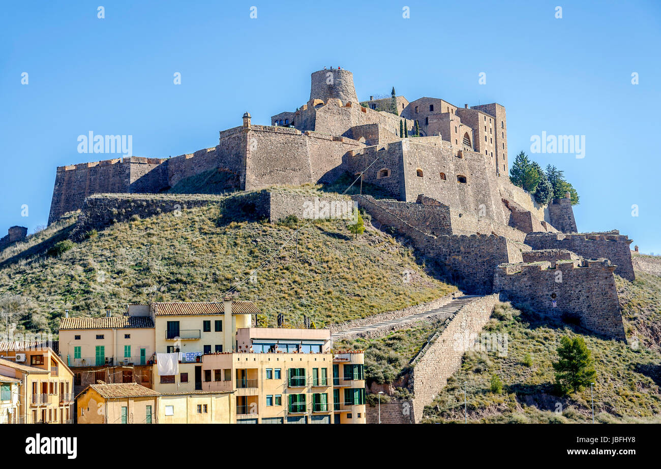 Castello di Cardona è un famoso castello medievale in Catalogna. Ora è un famoso run hotel o "parador'. Foto Stock