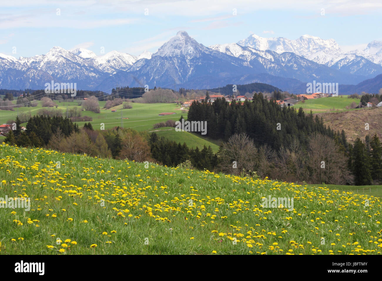 Il Land della Baviera in primavera Foto Stock