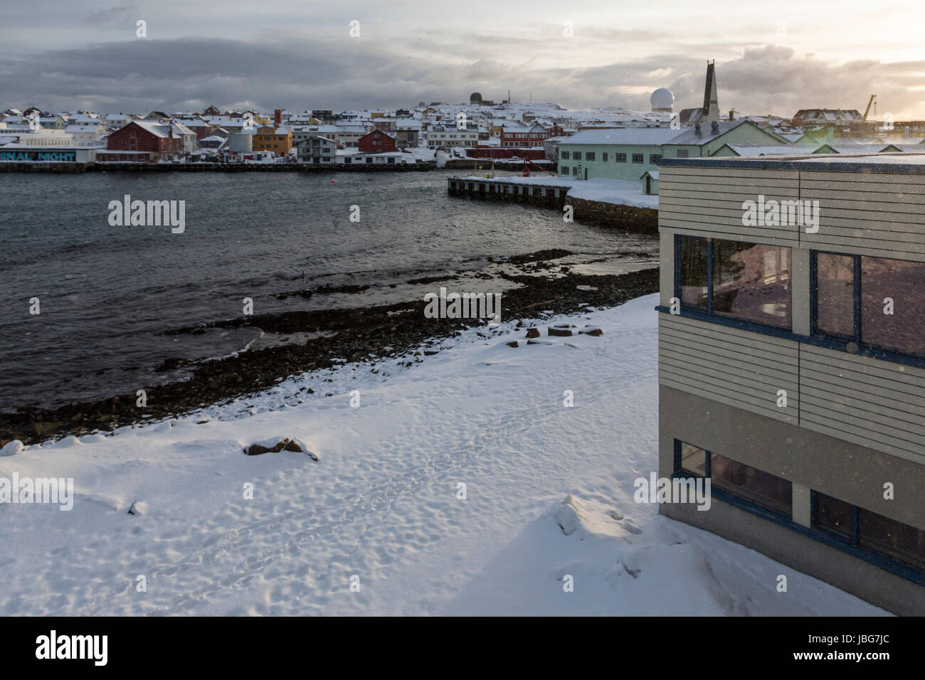 Vardø in Nordnorwegen Foto Stock