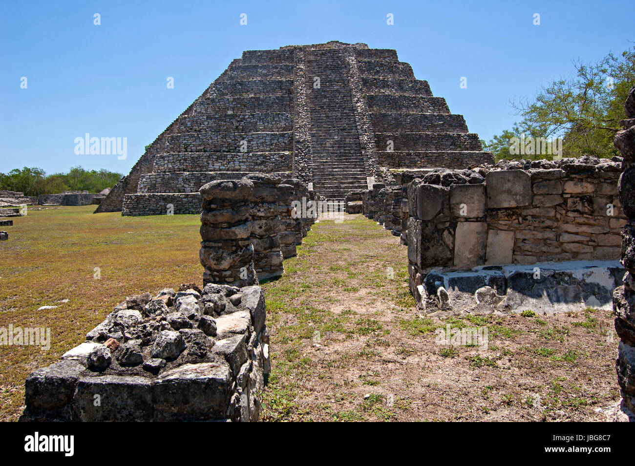 Rovine maya, Mayapan, Yucatan, Messico Foto Stock