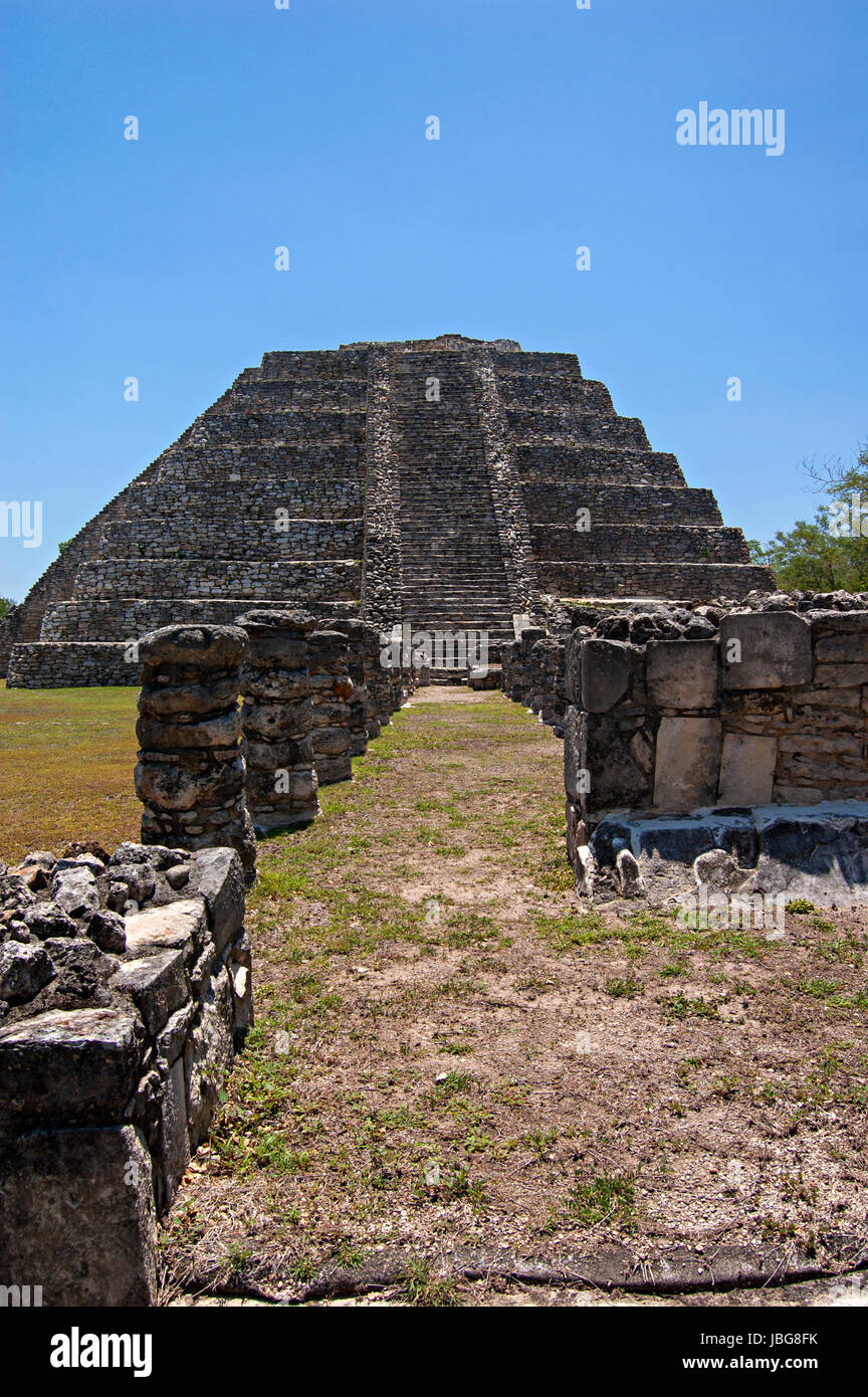 Rovine maya, Mayapan, Yucatan, Messico Foto Stock