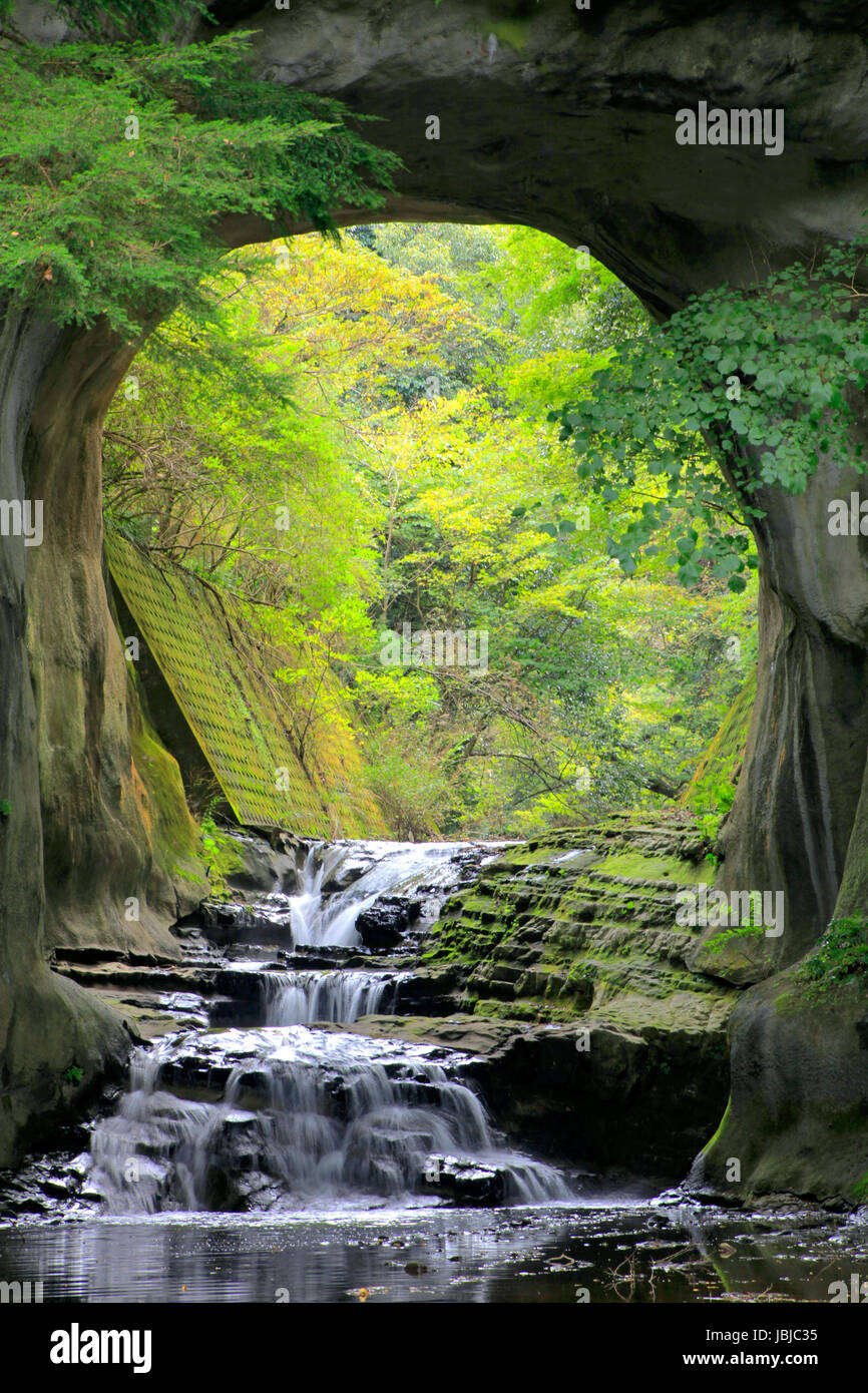 Nomizo-no-Taki le Cascate di Kimitsu Chiba GIAPPONE Foto Stock