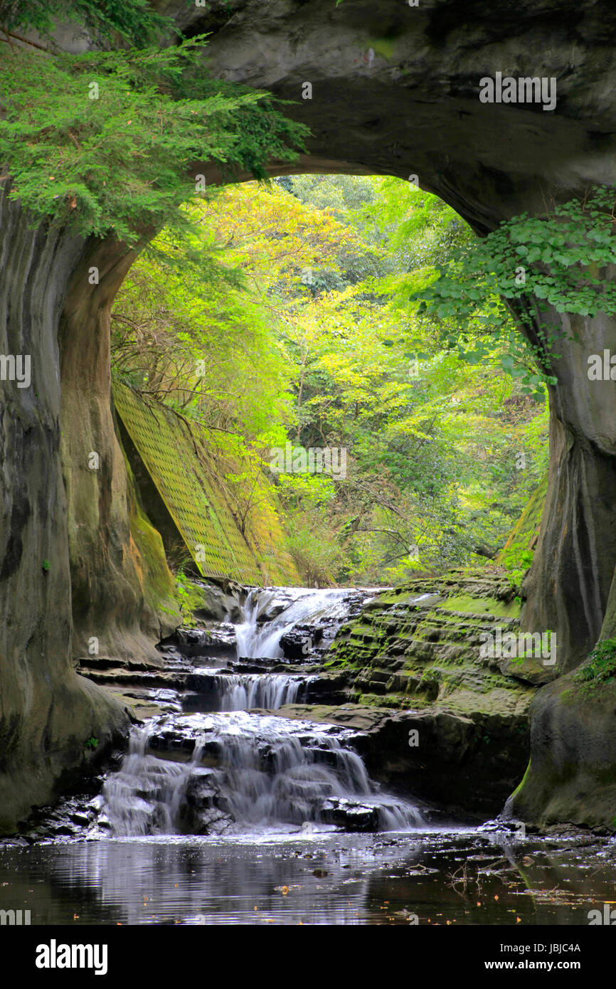 Nomizo-no-Taki le Cascate di Kimitsu Chiba GIAPPONE Foto Stock