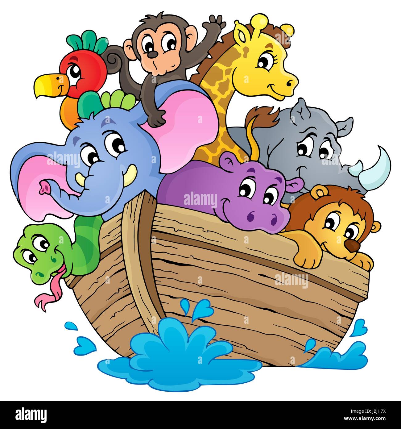 Noahs Ark Tema immagine 1 - foto illustrazione. Foto Stock