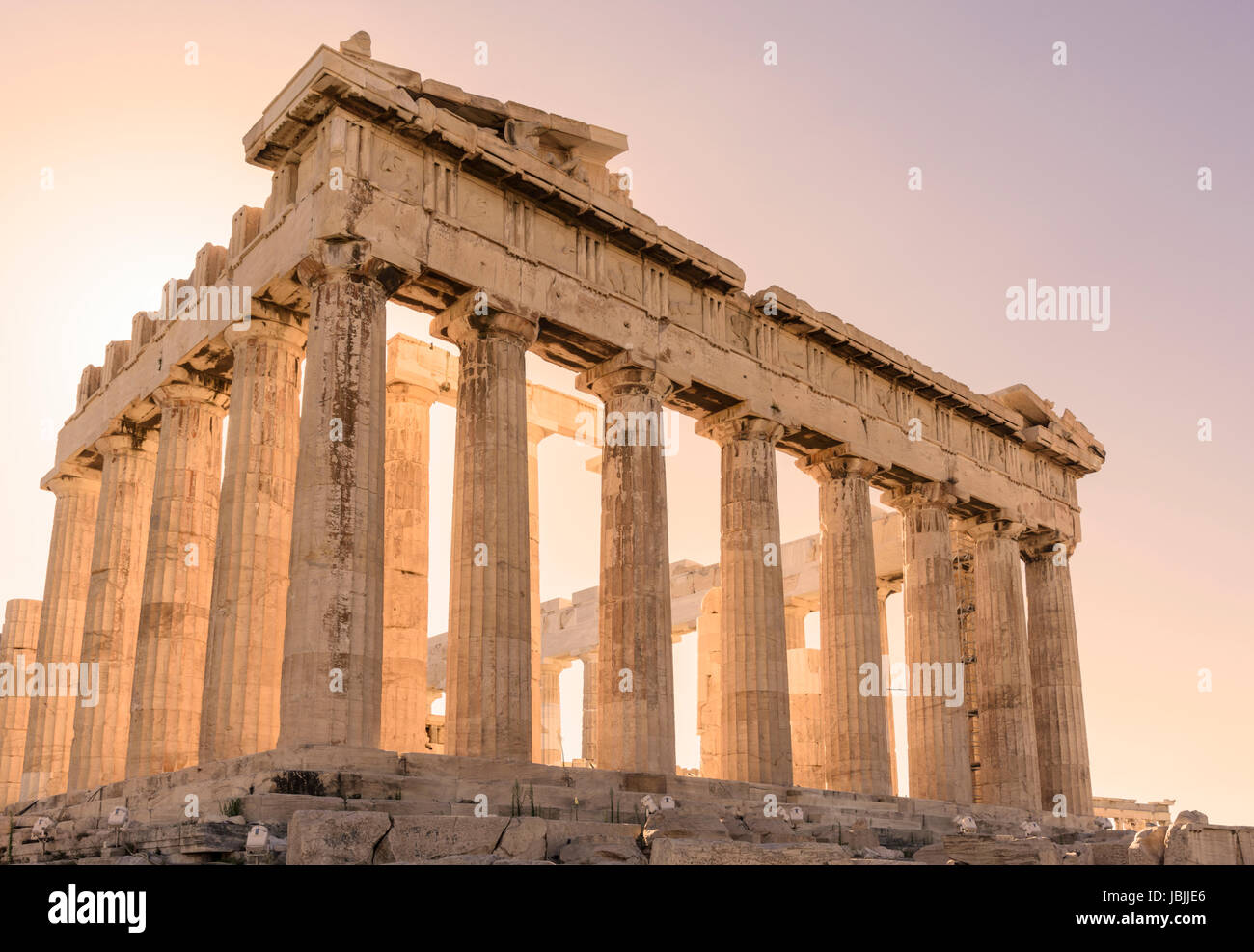 Acropoli Partenone di Atene, Grecia Foto Stock