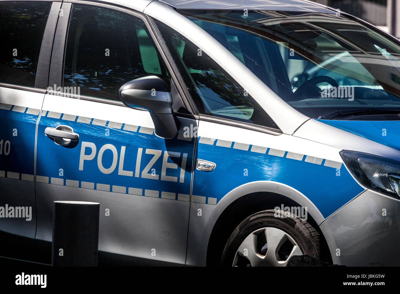 Macchina della polizia tedesca, Germania, Kassel, Assia, Europa Foto Stock