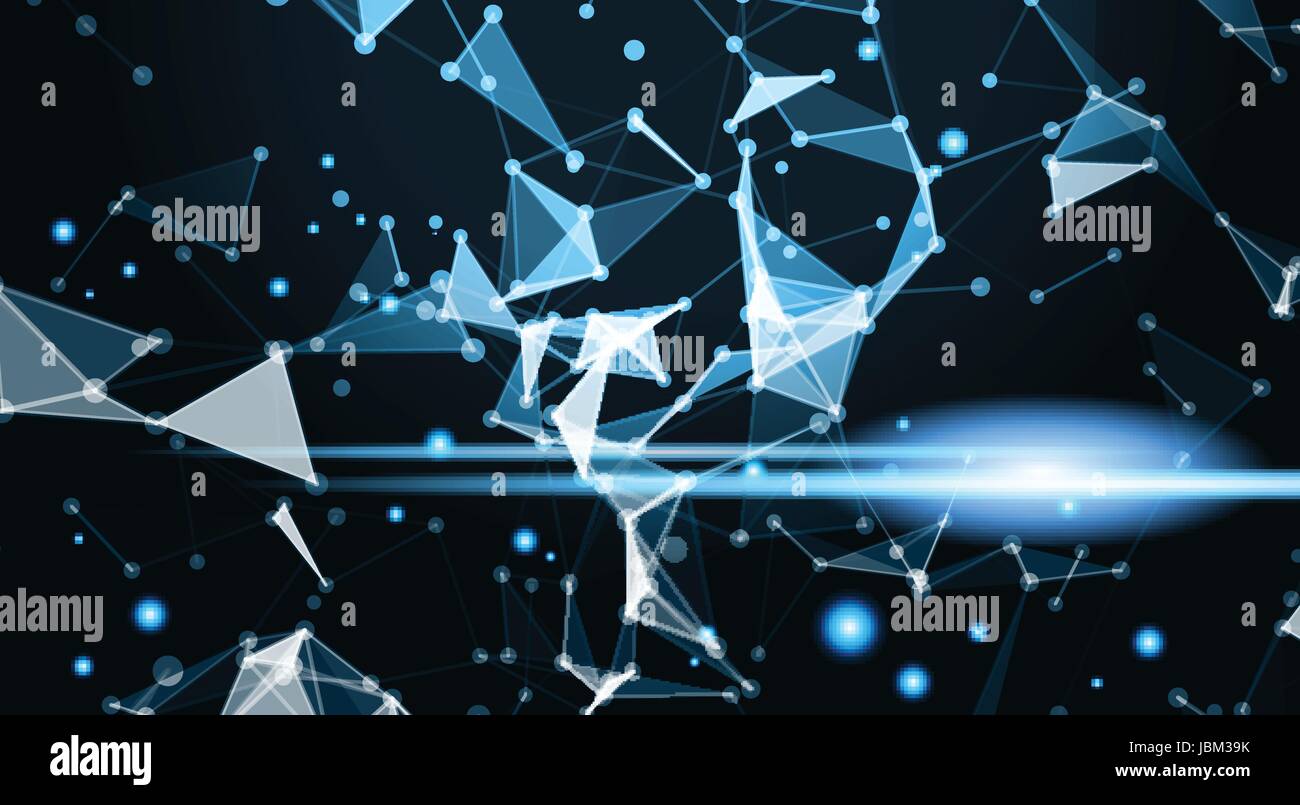 Astratta geometrica poligonale Banner di sfondo con spazio di copia Illustrazione Vettoriale