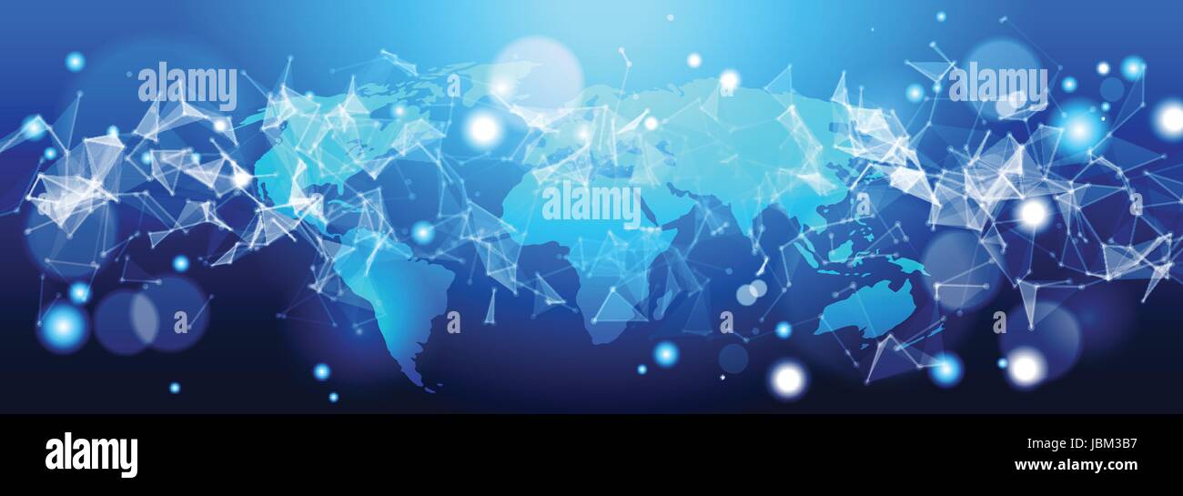 Astratta geometrica poligonale di sfondo Banner orizzontale con spazio di copia Illustrazione Vettoriale