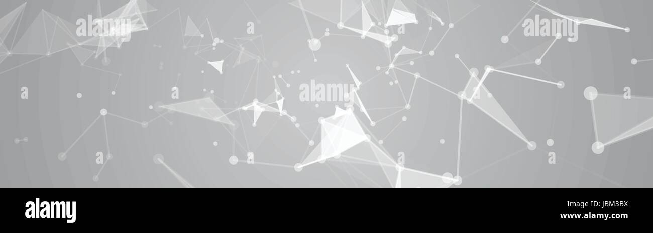 Astratta geometrica poligonale di sfondo Banner orizzontale con spazio di copia Illustrazione Vettoriale