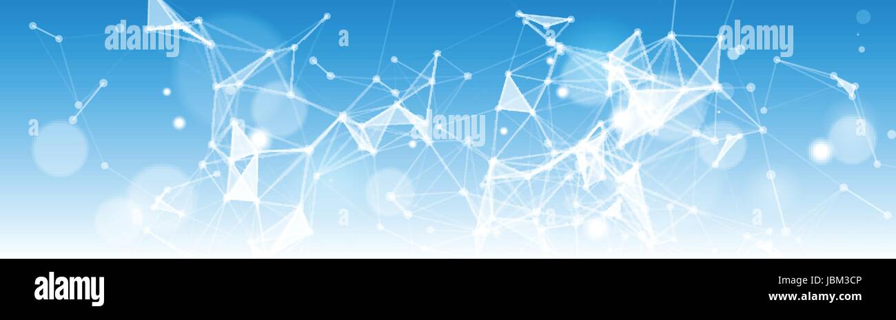 Astratta geometrica poligonale di sfondo Banner orizzontale con spazio di copia Illustrazione Vettoriale