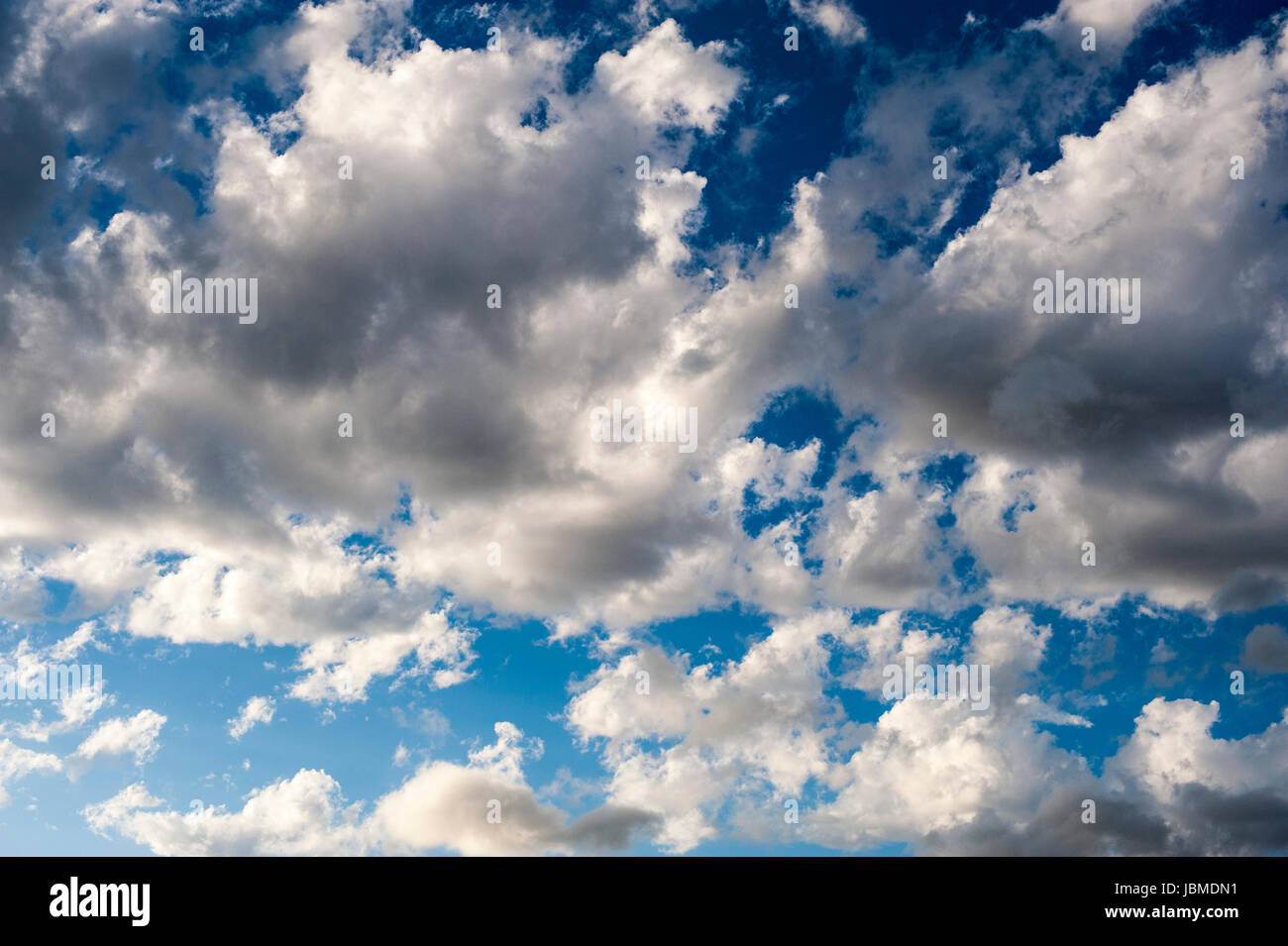 Cumulus fractus Ccouds con cielo blu, fair weather Nuvole Foto Stock