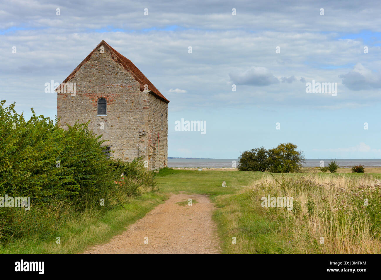 Cappella di San Pietro-su-il-parete, Bradwell-on-Sea, Essex, Inghilterra, Regno Unito Foto Stock