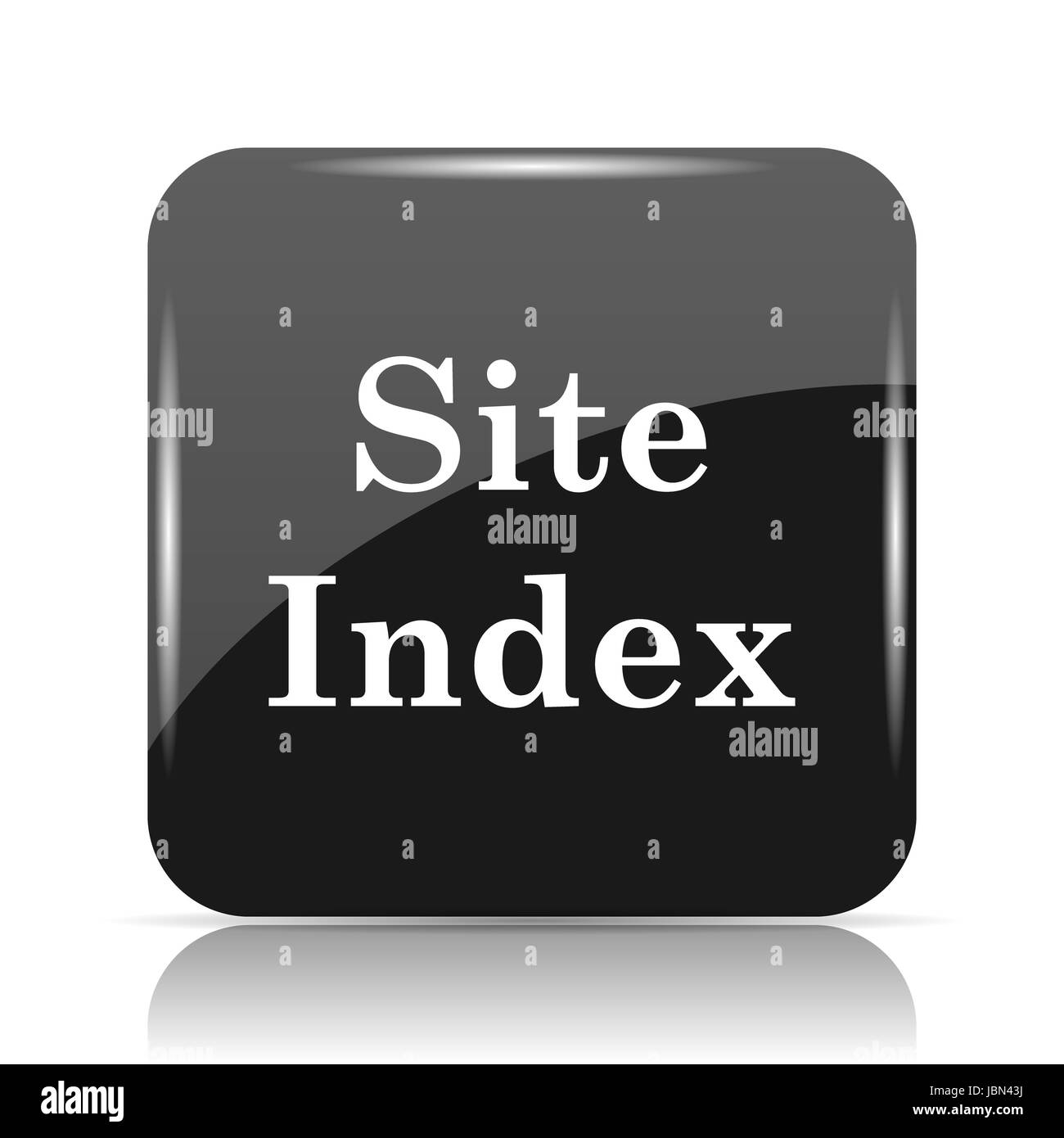 Indice del sito icona. Pulsante Internet su sfondo bianco. Foto Stock