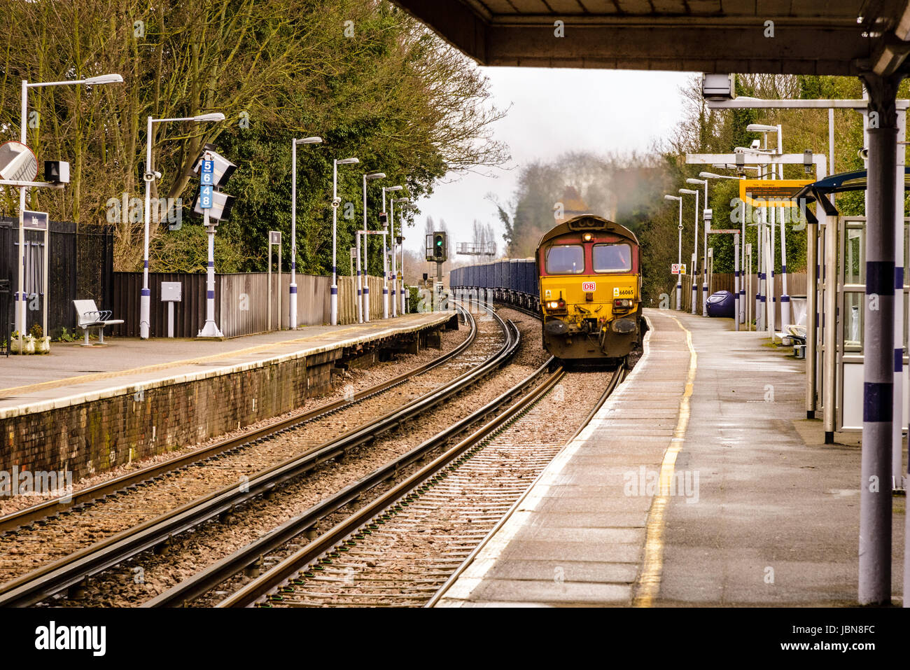 DB Cargo classe REGNO UNITO 66 Feight locomotiva, Bexley, Kent, Inghilterra Foto Stock