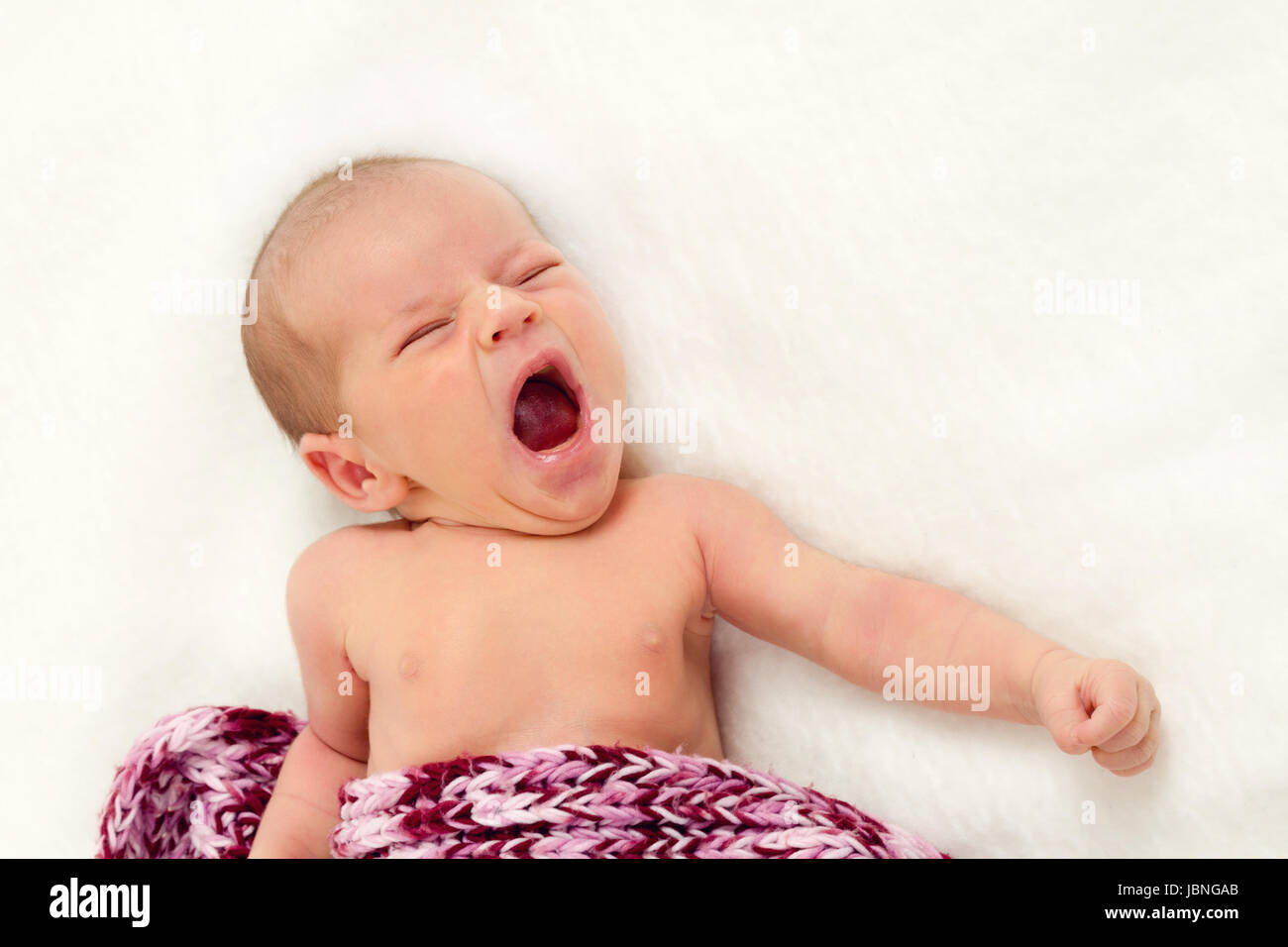 Il pianto neonato - la prima settimana di vita nuova Foto Stock