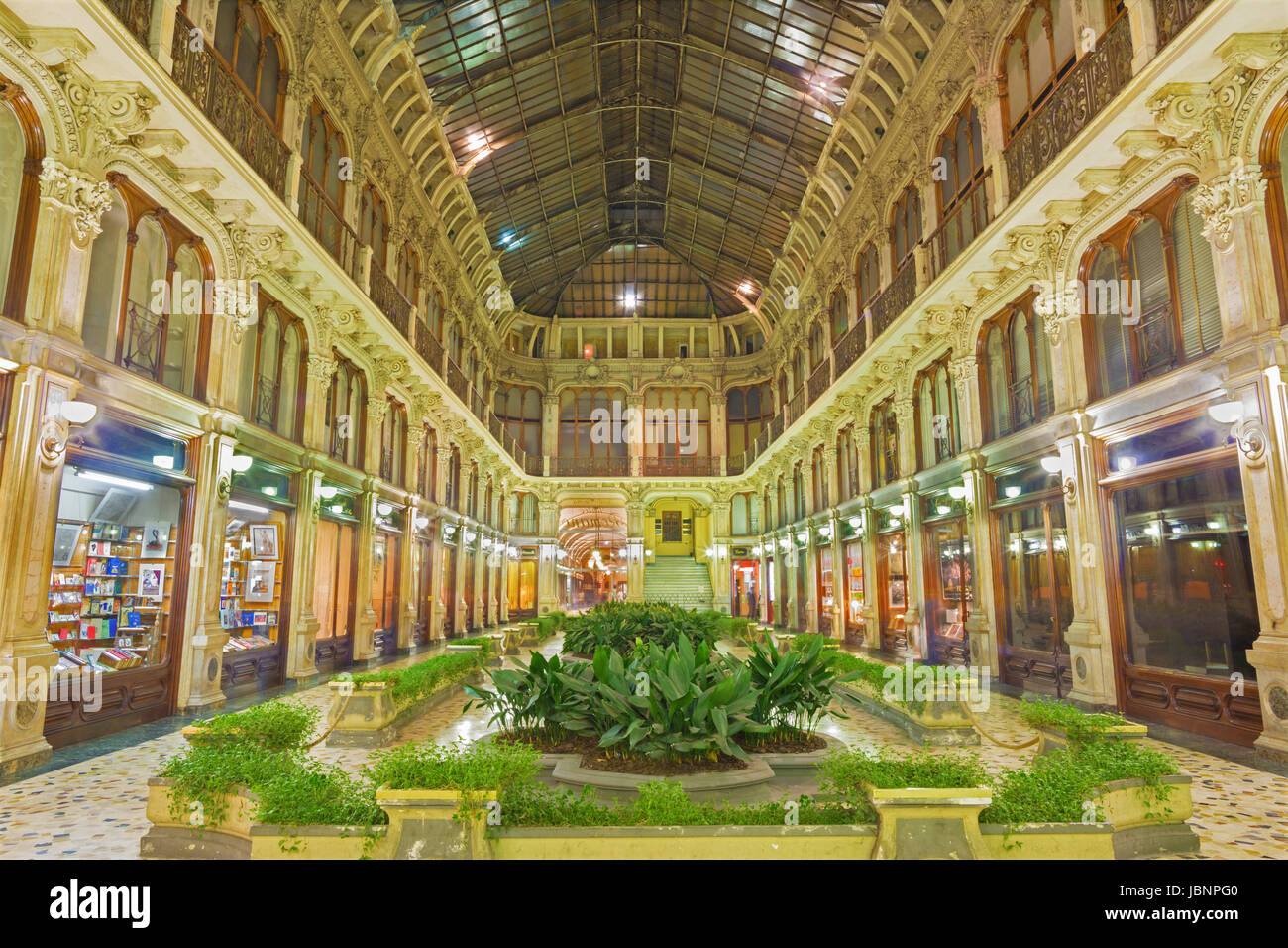 Torino, Italia - MA'RCH 14, 2017: la Galleria Subalpina Foto Stock