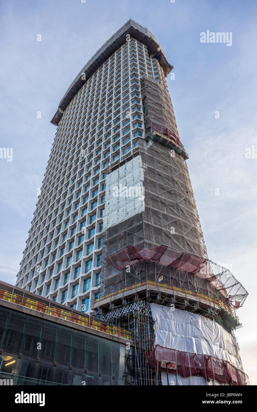 Lavori di costruzione e sviluppo sul punto centrale di Londra, Regno Unito Foto Stock