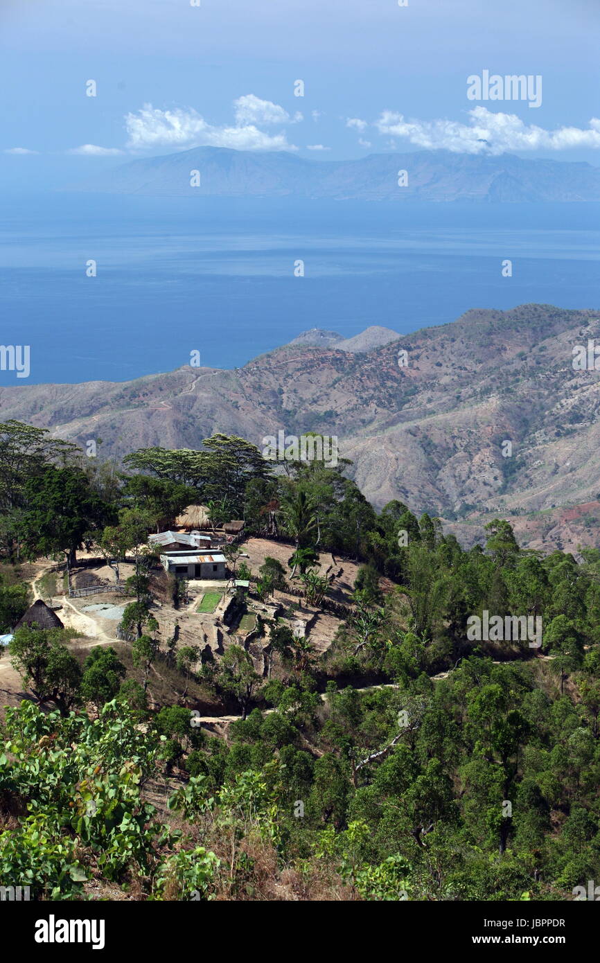 Asien, Suedostasien, Ost Timor, Timor Est Timor, Dili, Alltag, Landschaft, Haus, Ein Haus oberhalb in der Hauptstadt Dili in Timor Ost in Asien Suedost. (Urs Flueeler) Foto Stock