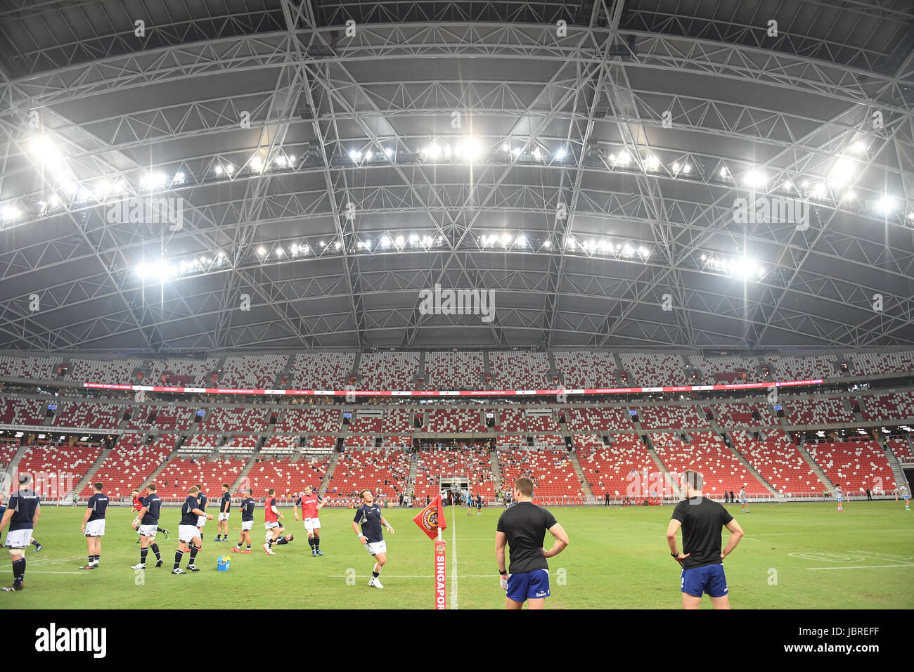 Italia vs Scozia interno ufficiale test match, giu 10, 2017 - Rugby : National Stadium, sport mozzo, Singapore. Credito: Haruhiko Otsuka/ AFLO/Alamy Live News Foto Stock