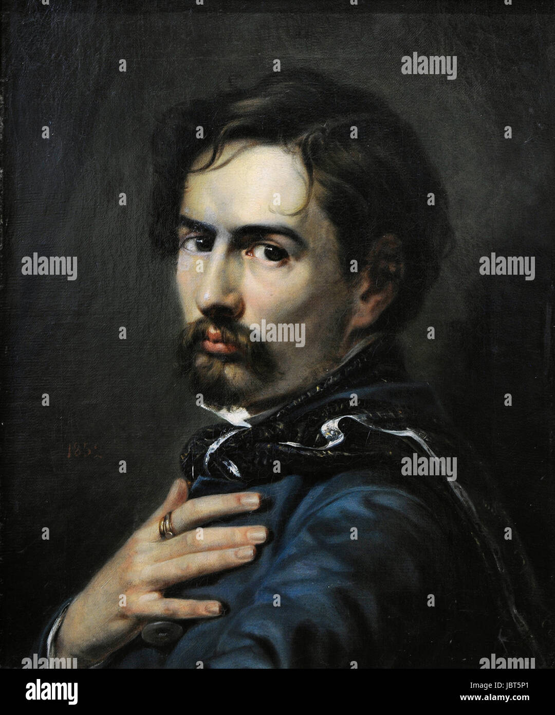 Boleslao Rusiecki (1824-1913). Self-portrait. Vilnius Picture Gallery. La Lituania. Foto Stock