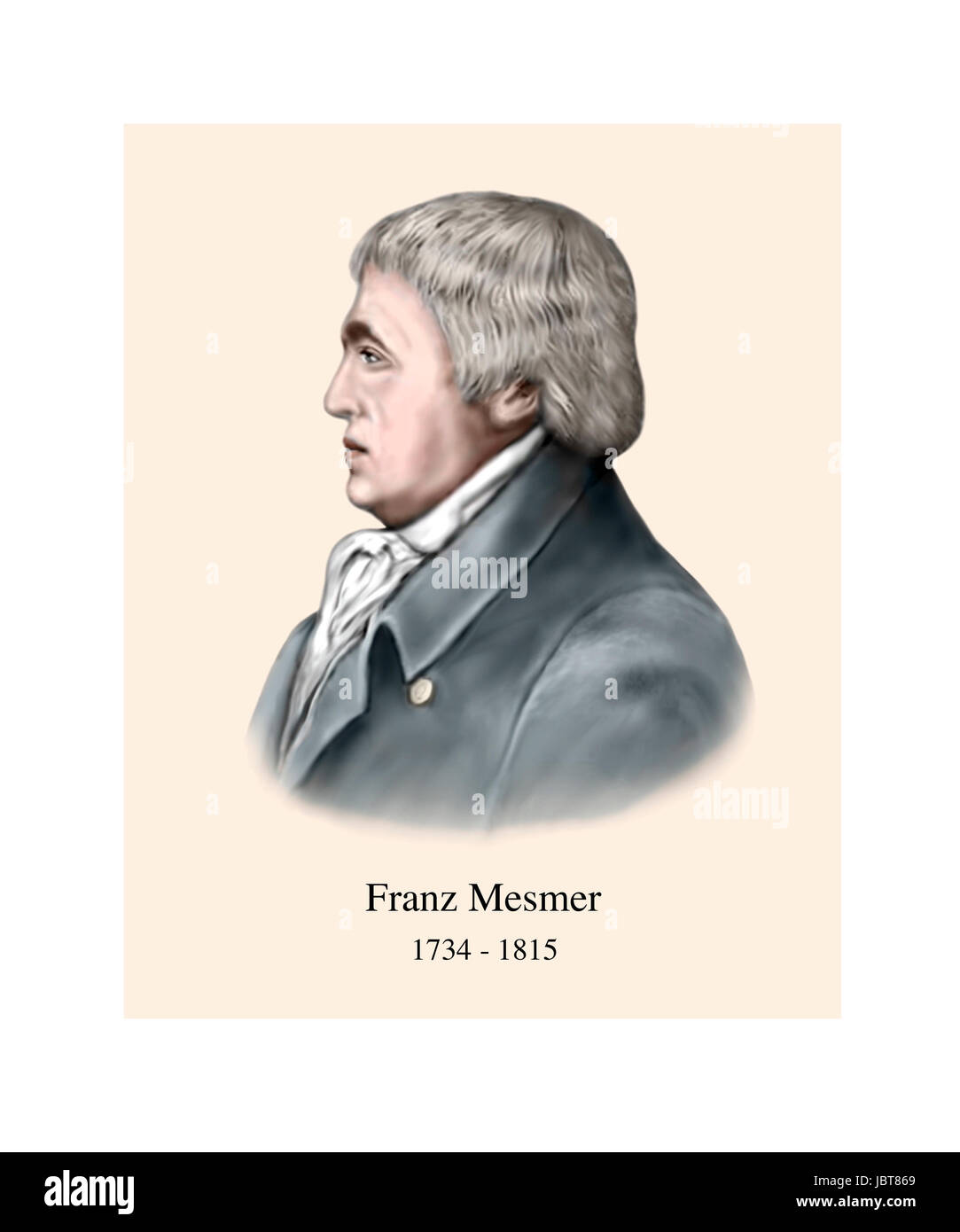 Franz Mesmer, 1734 - 1815, medico tedesco Foto Stock