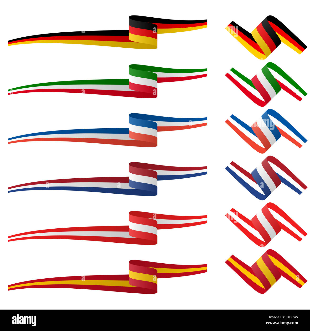 Collezione - paese europeo bandiera banner Foto Stock