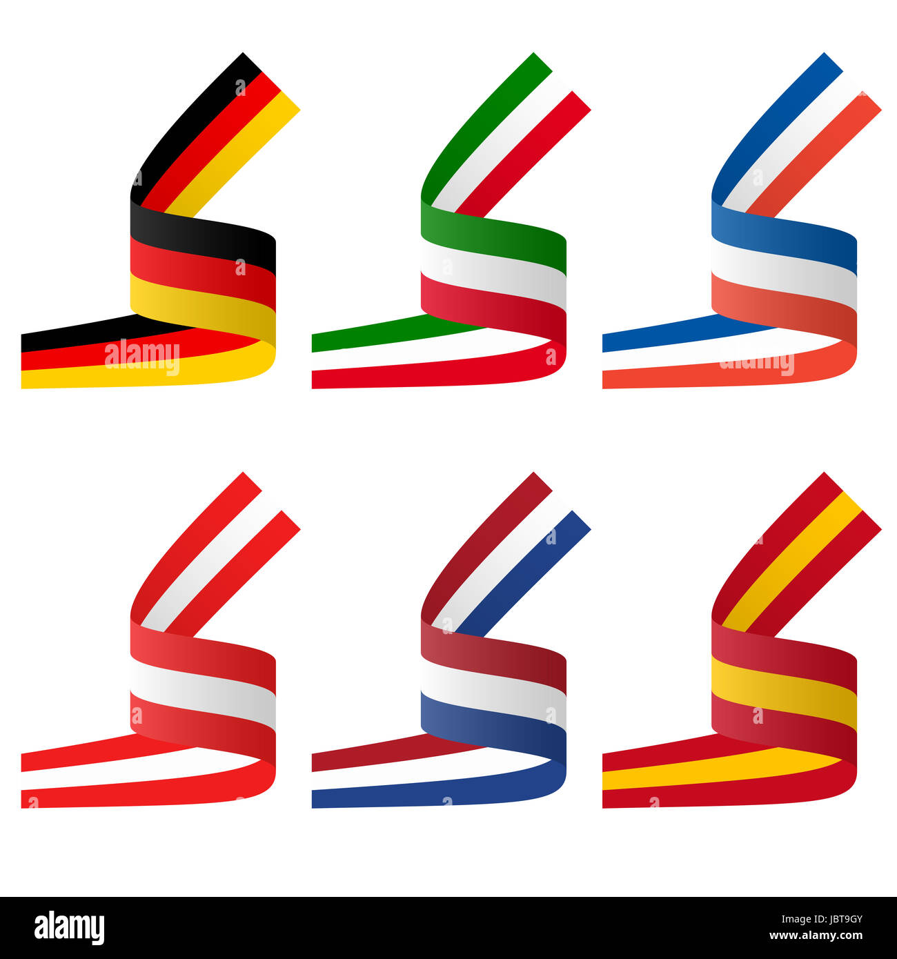 Collezione - paese europeo bandiera banner Foto Stock