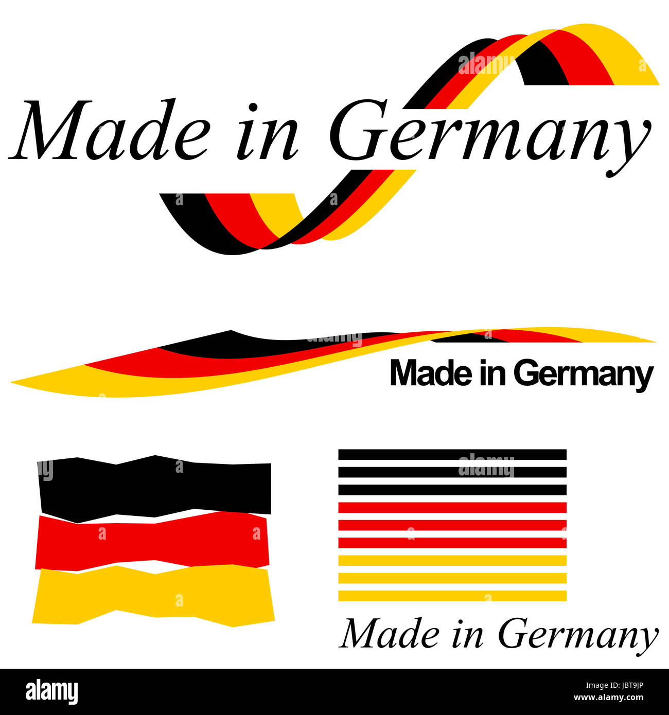 Collezione di sigilli di qualità MADE IN GERMANY Foto Stock
